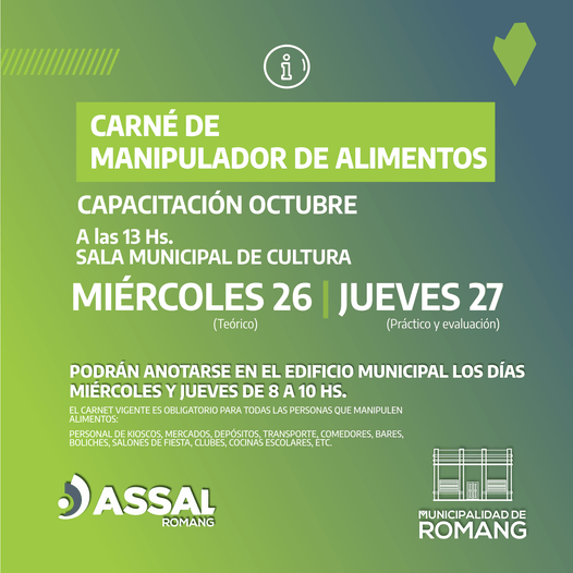 Romang: capacitan en manipulación segura de alimentos