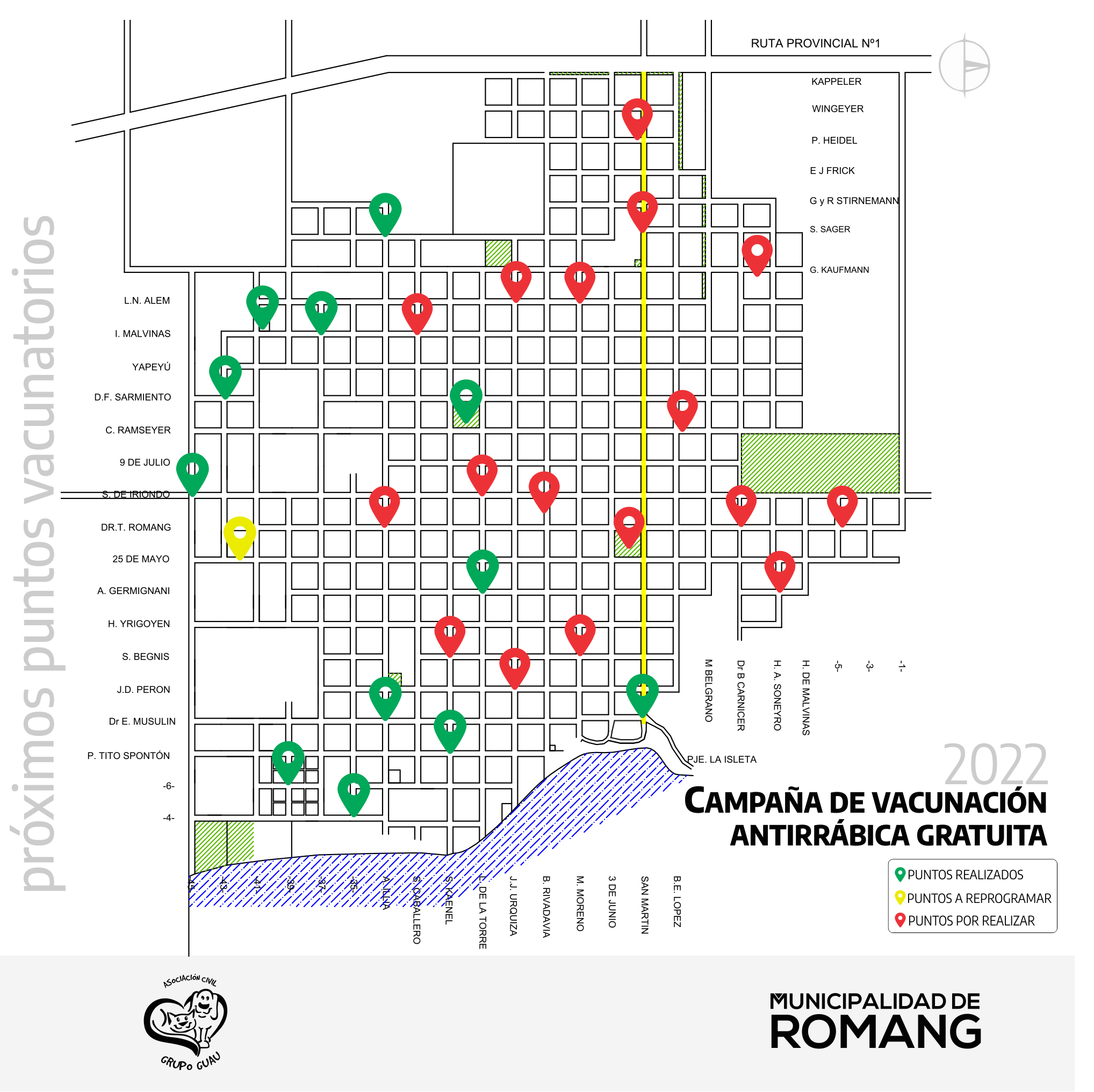 Cronograma de vacunación antirrábica en Romang