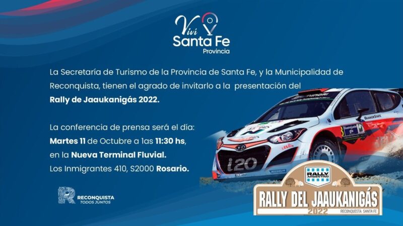 Presentan el rally de Jaakanigás 2022 en Reconquista. Miralo en DHM Instagram