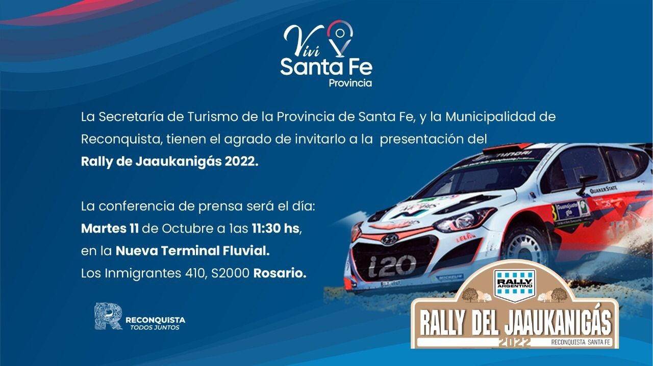 Presentan el rally de Jaakanigás 2022 en Reconquista. Miralo en DHM Instagram