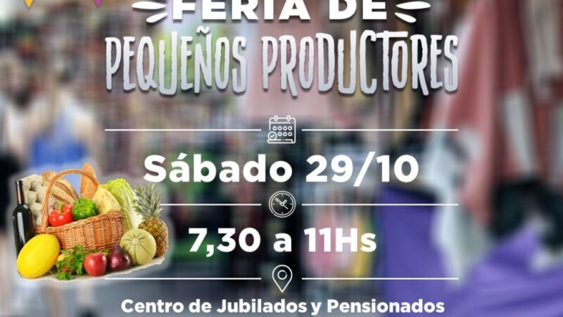 Este sábado Feria de pequeños productores en Avellaneda