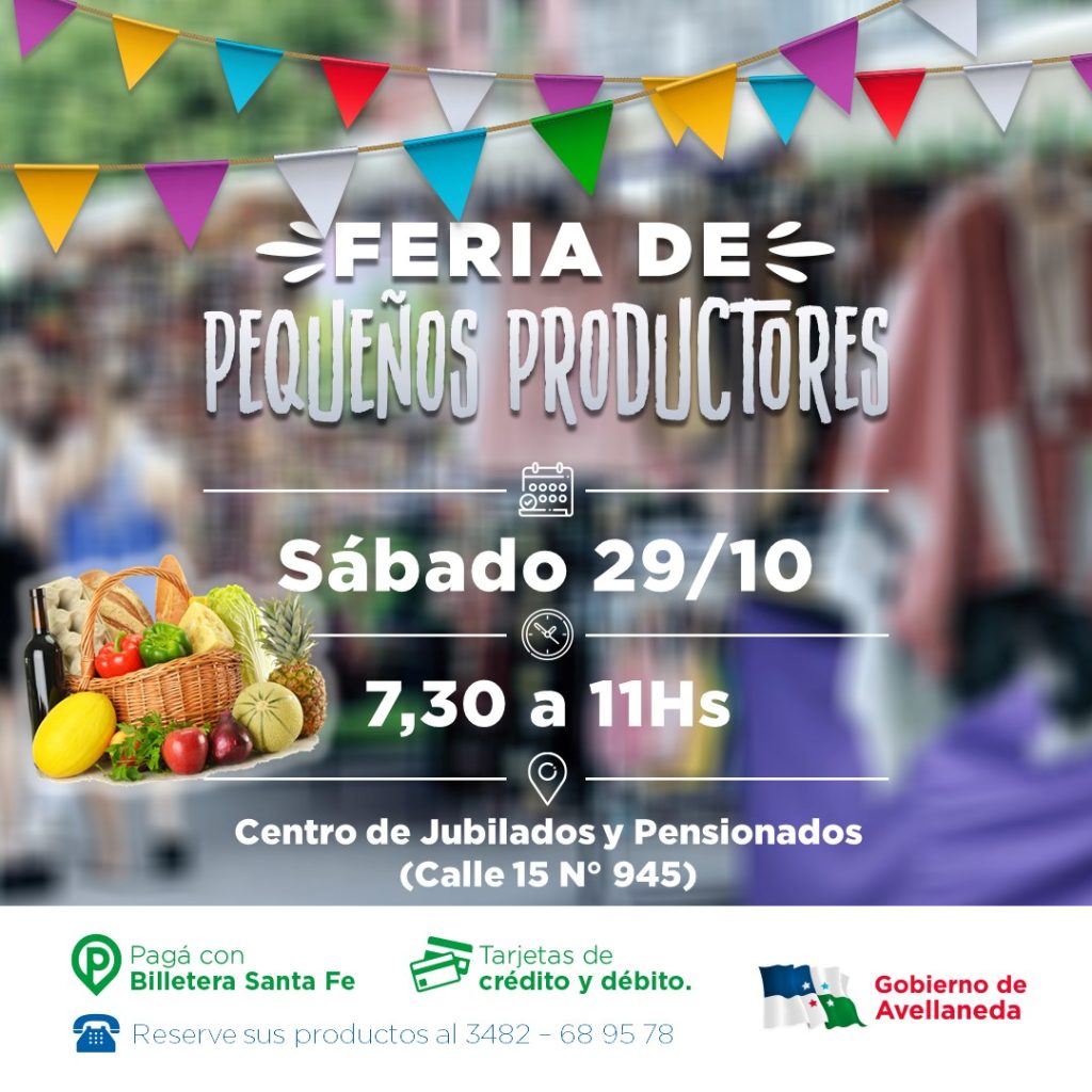 Este sábado Feria de pequeños productores en Avellaneda