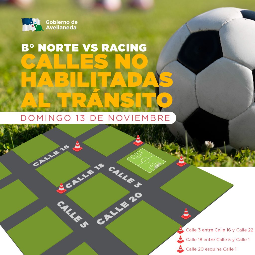 ¿Qué calles estarán cerradas para el clásico Barrio Norte Vs Racing?