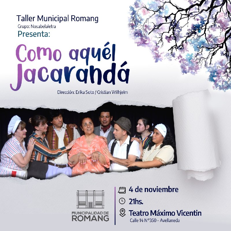 Presentan la obra «Como aquél Jacarandá» del taller de teatro