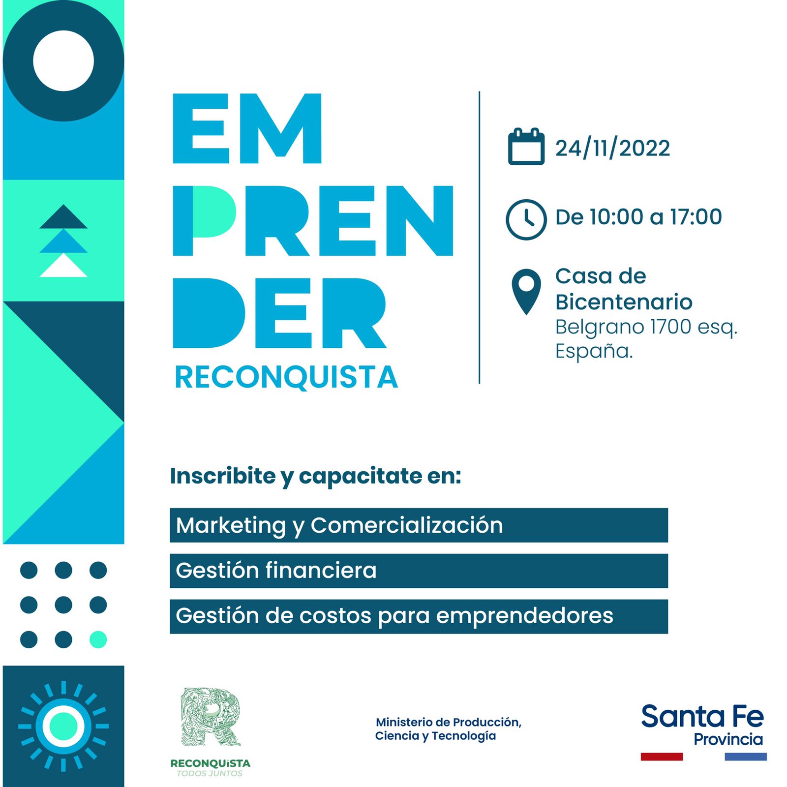 HOY | La provincia presenta Emprender Reconquista | Mirá como inscribirte