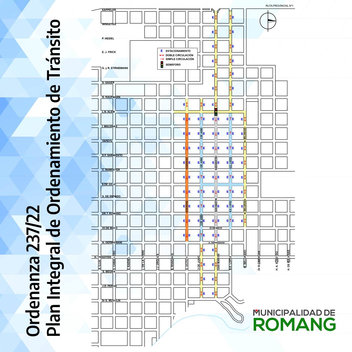 Mirá que calle tendrá sentido único en Romang