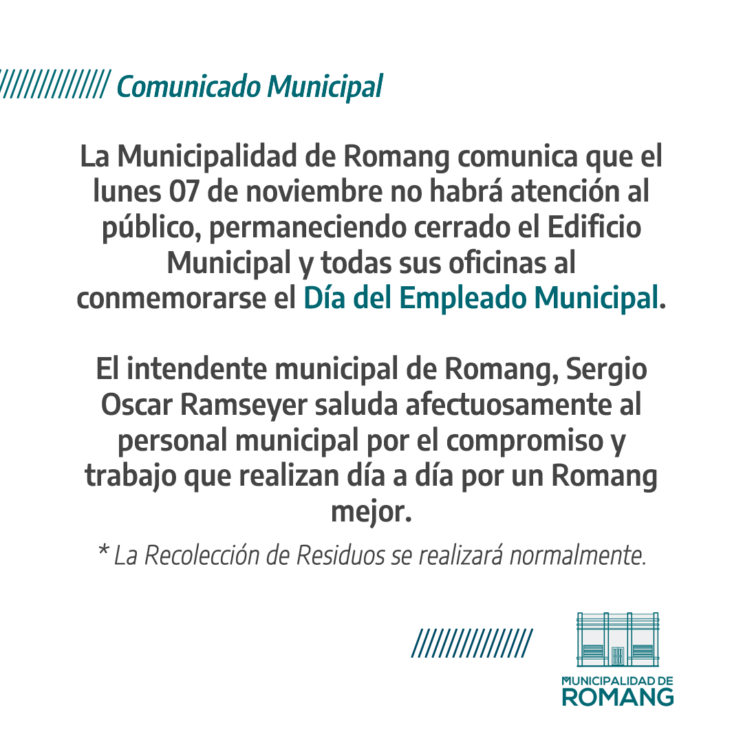 No hay atención al público en la municipal de Romang