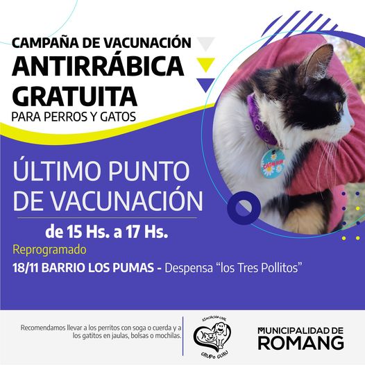 Vacunación antirrábica en Romang