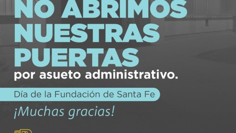 Avellaneda adhiere al feriado por el Día de la Fundación de Santa Fe