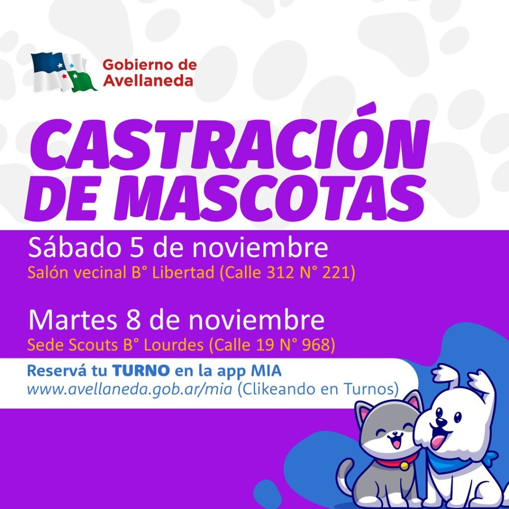 Habilitan turnero para castrar mascotas