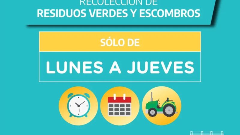 Recolección de residuos verdes y escombros