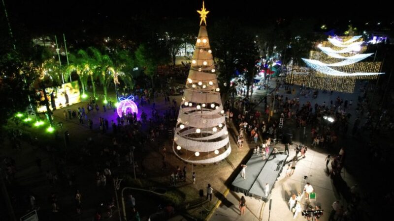 Avellaneda encendió el árbol de navidad