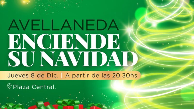 Avellaneda enciende el árbol de navidad