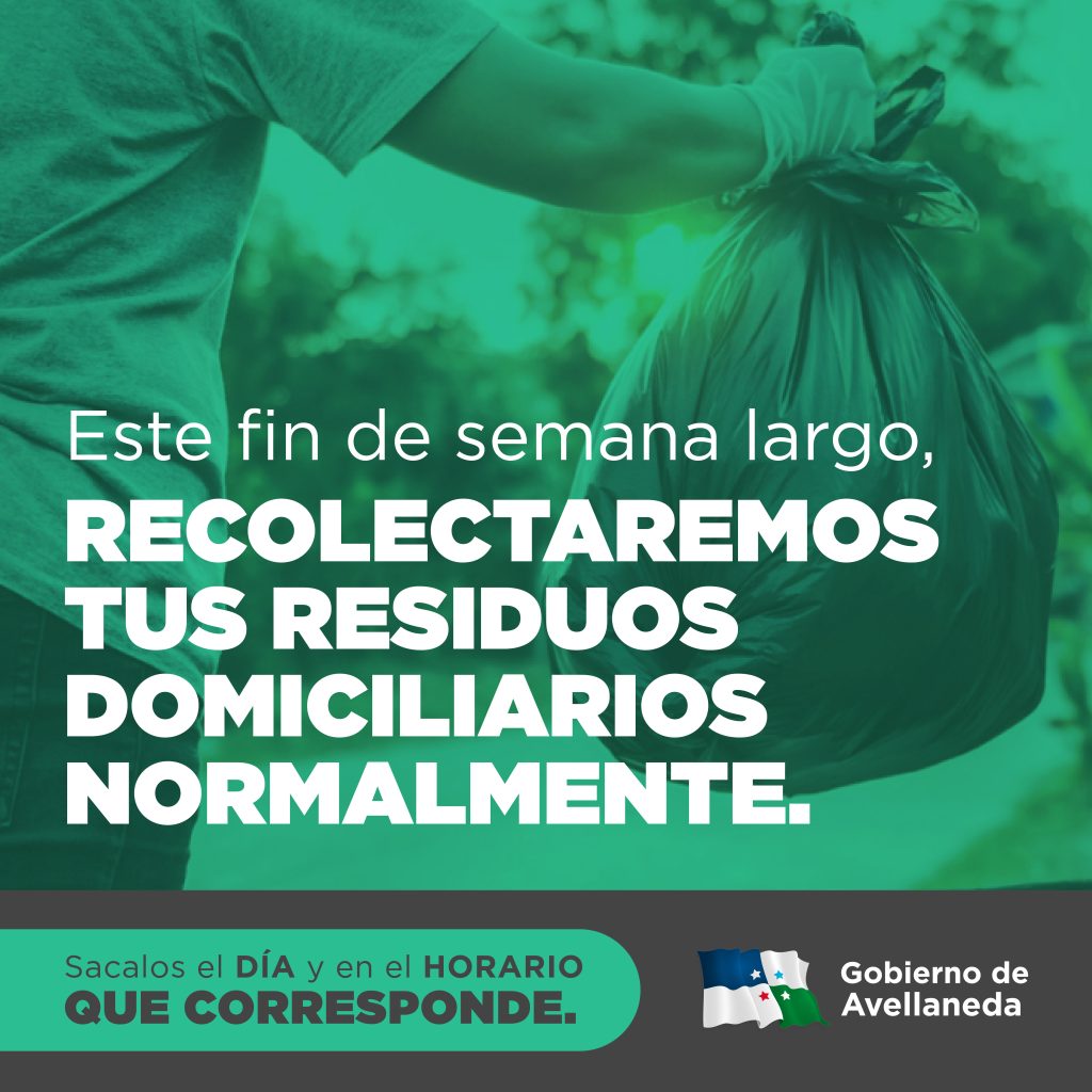 Cronograma de servicios para el feriado en Avellaneda