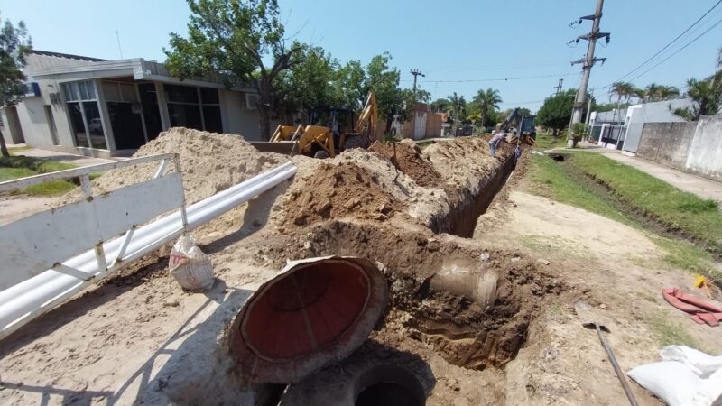 Avanza la obra pública red cloacal en Romang