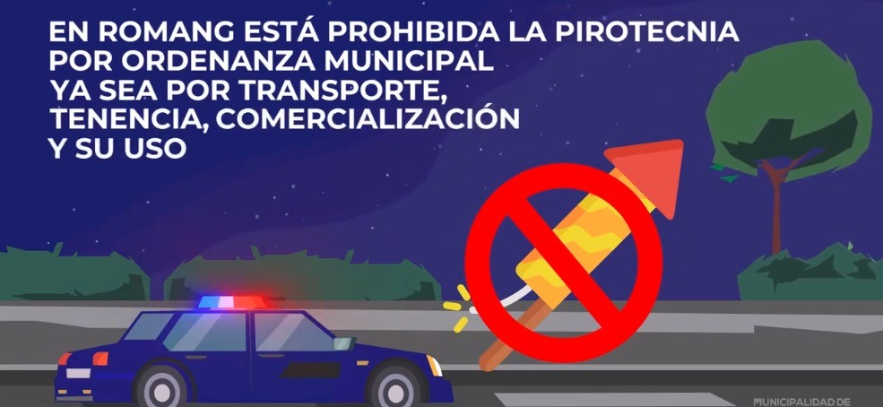 VIDEO – Rige la ordenanza «Pirotecnia 0» en Romang