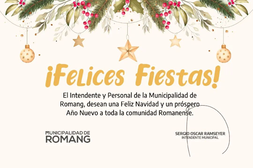El gobierno de Romang saluda para las fiestas