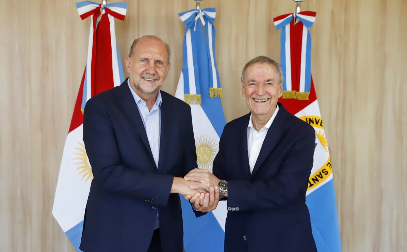 Perotti y Schiaretti avanzan con la obra del acueducto biprovincial