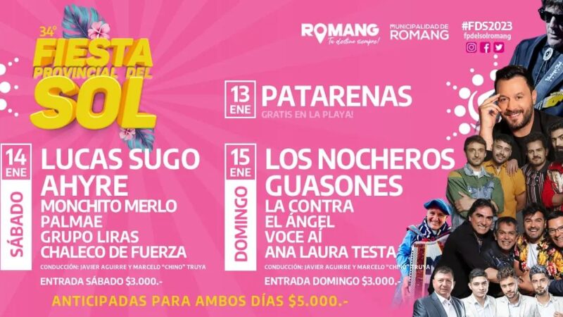 Conocé los artistas que actuarán en la Fiesta del Sol