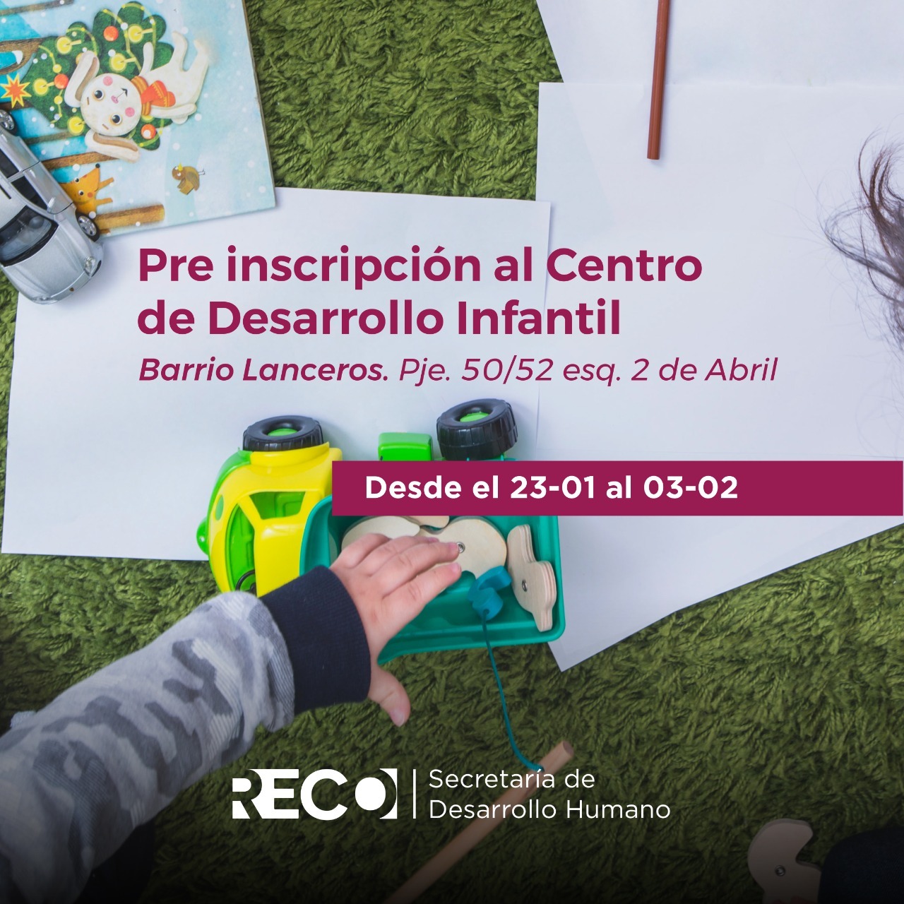 Inscriben para los espacios de primera infancia