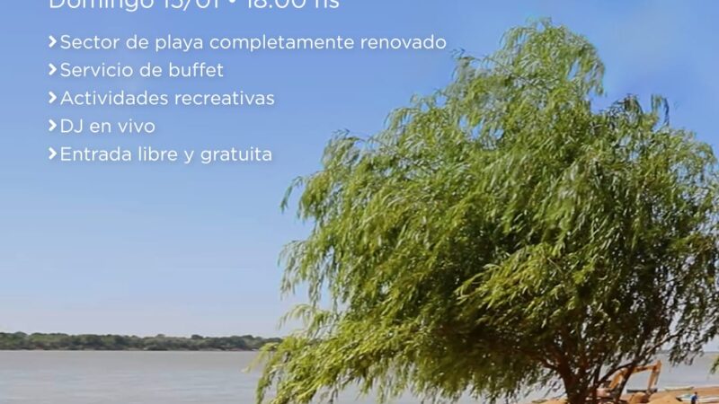 Reconquista contará con zona de playa en el Club Náutico