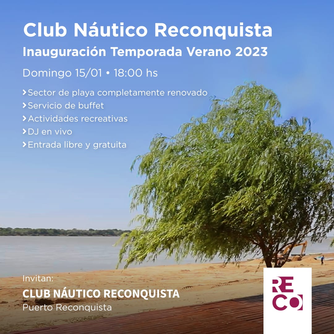 Reconquista contará con zona de playa en el Club Náutico