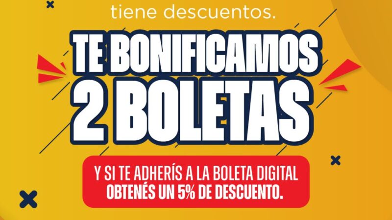 Si haces un pago anticipado anual de TGI, te bonifican 2 boletas