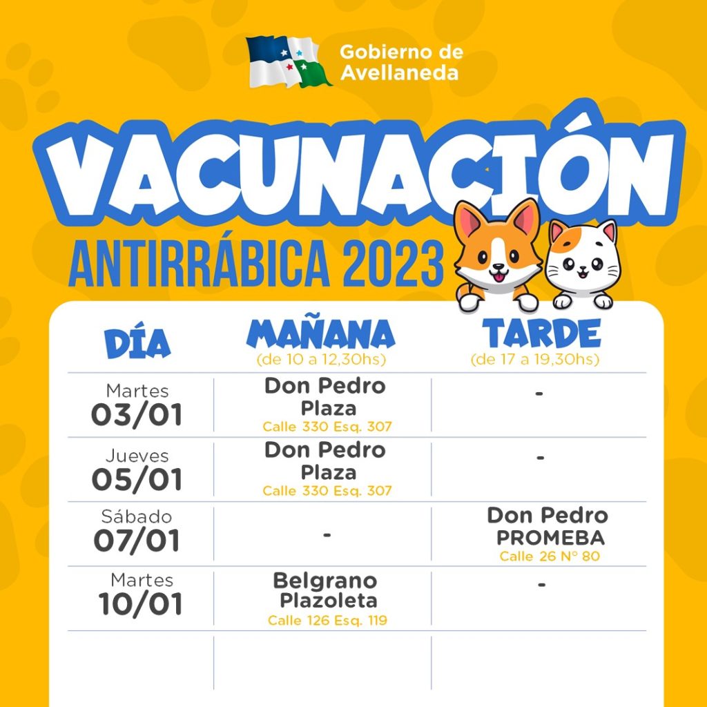 Campaña de vacunación antirrábica en Barrio Don Pedro
