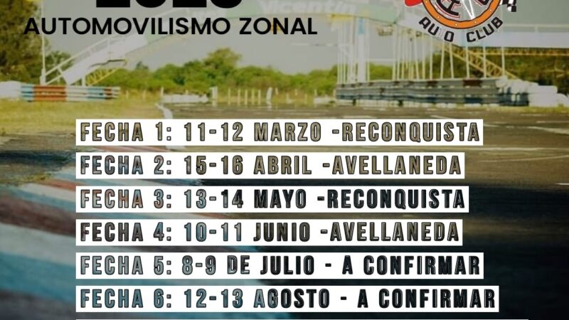 Deportes| Confirman calendario oficial del automovilismo zonal