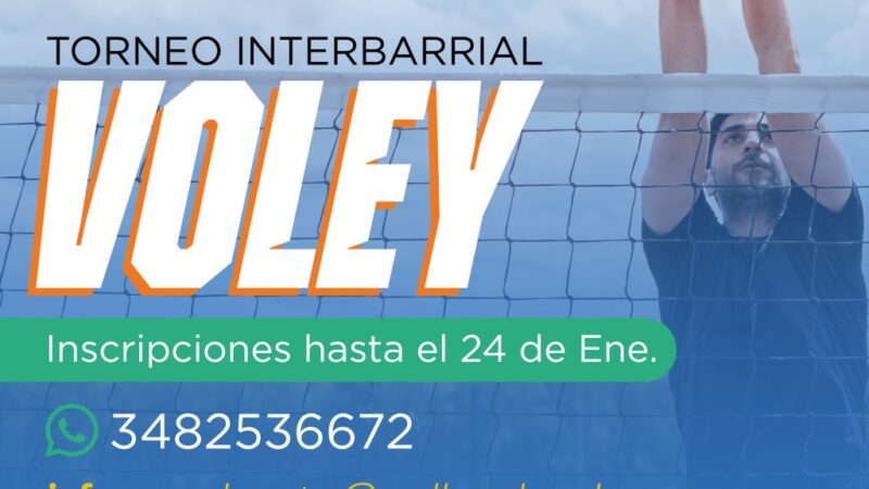 Abren las inscripciones para el Torneo Interbarrial de Voley