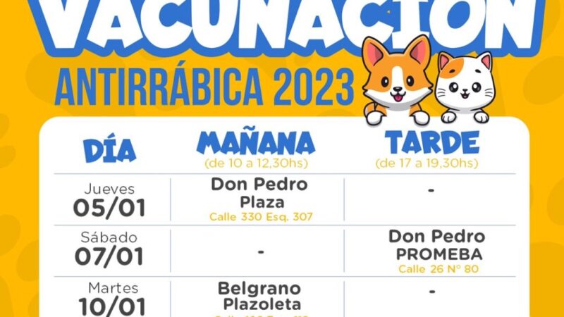 Jornada de vacunación antirrábica en Barrio Don Pedro de Avellaneda