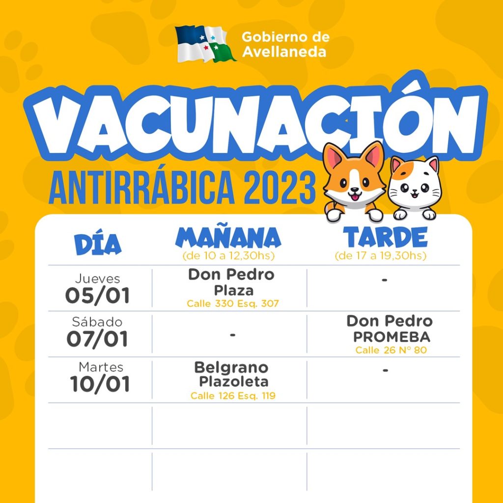 Jornada de vacunación antirrábica en Barrio Don Pedro de Avellaneda