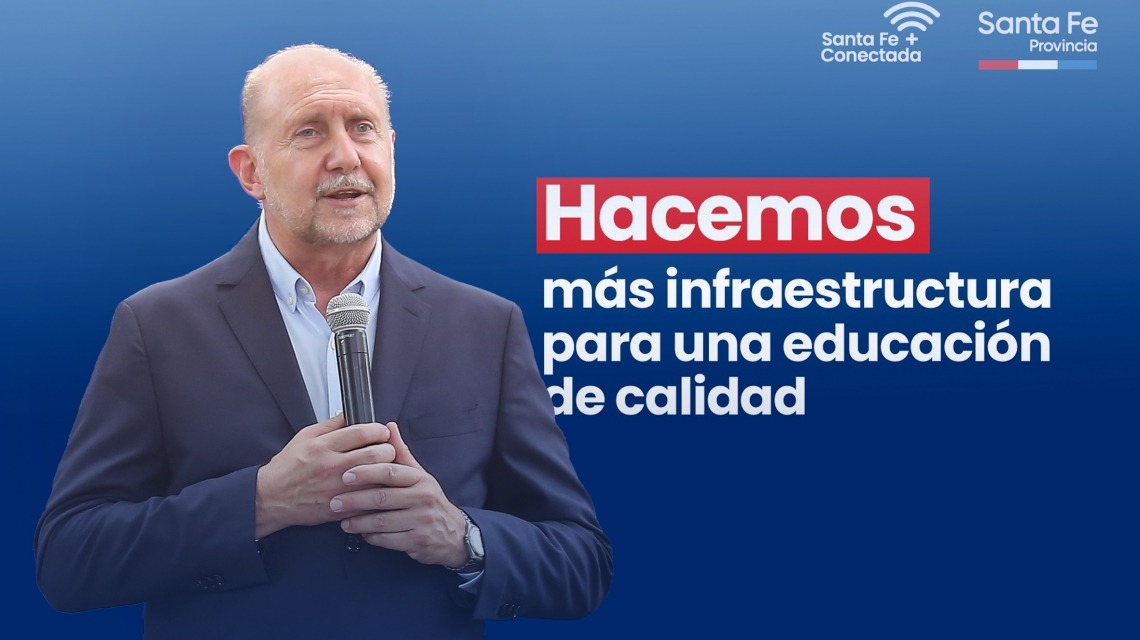 + Obras | Perotti anunció inversión millonaria en educación