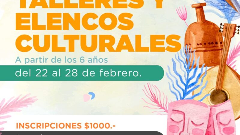 Comienza la inscripción a talleres y elencos culturales