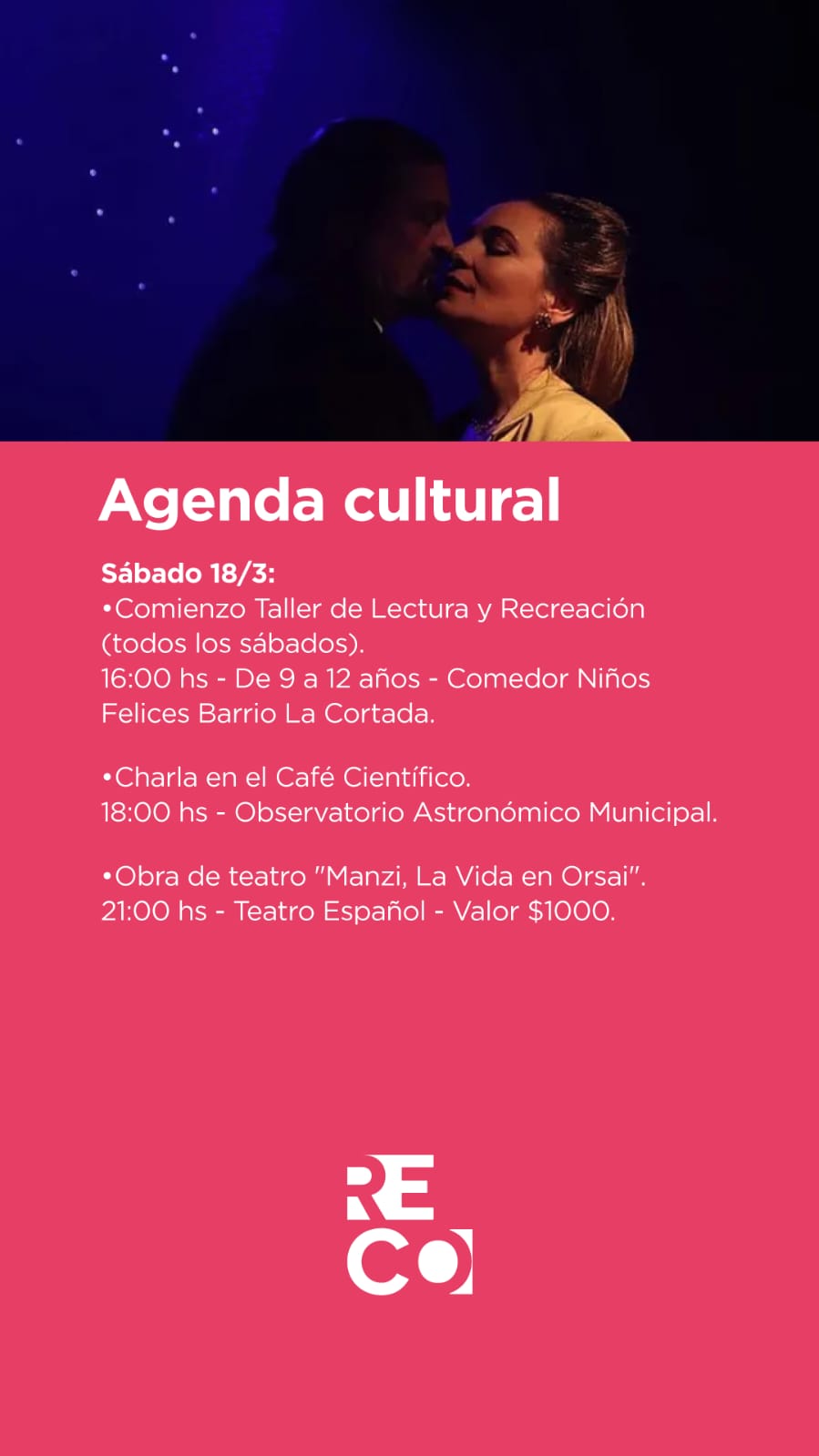 Reconquista | Mirá la agenda cultural para el fin de semana