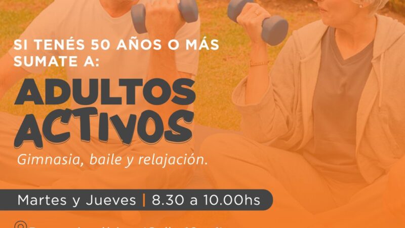 AGENDA | + 50 Años, sumate al programa «Adultos Activos»