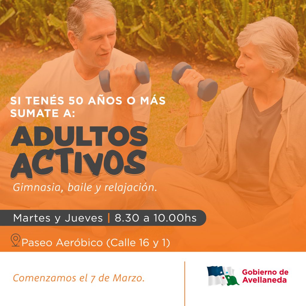 AGENDA | + 50 Años, sumate al programa «Adultos Activos»