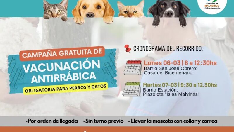 AGENDA | Sigue la campaña de vacunación antirrábica