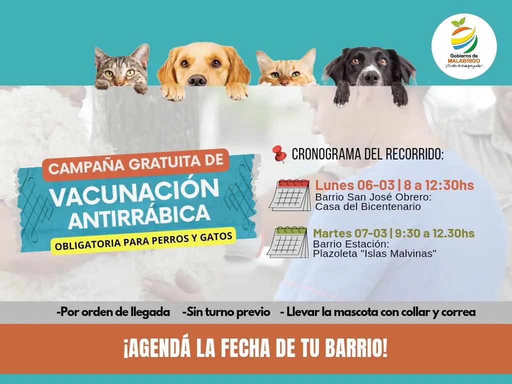AGENDA | Sigue la campaña de vacunación antirrábica