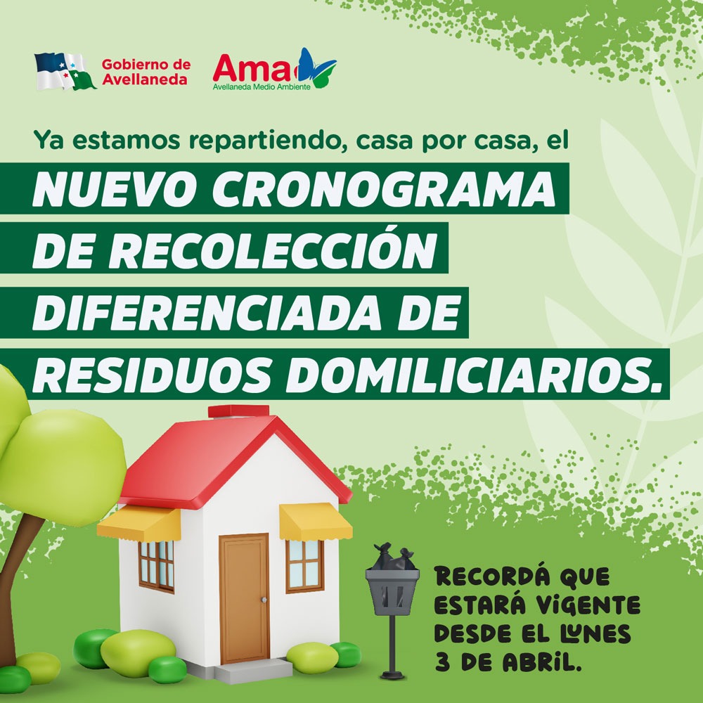 Avellaneda| Nuevo cronograma de recolección de residuos