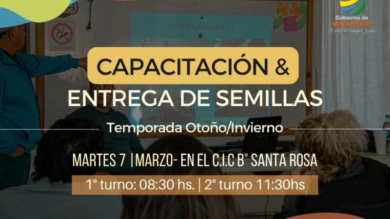 Malabrigo | Entregan semillas en el CIC de Barrio Santa Rosa