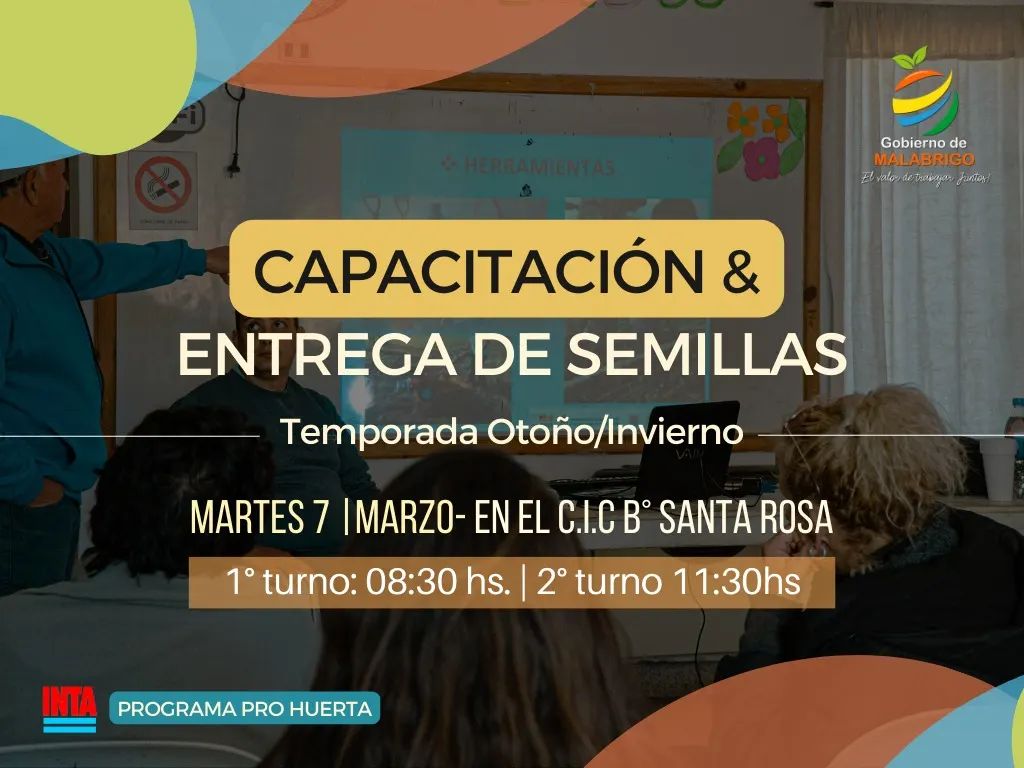 Malabrigo | Entregan semillas en el CIC de Barrio Santa Rosa