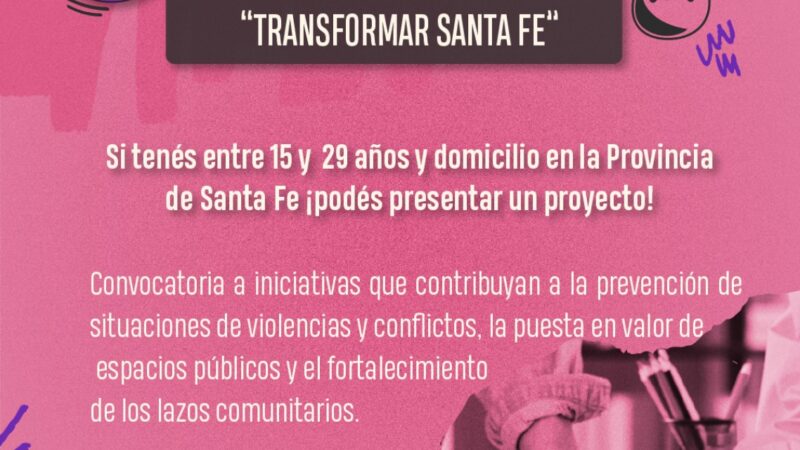 Santa Fe | Inscriben para presentar proyectos en ATR Juventudes
