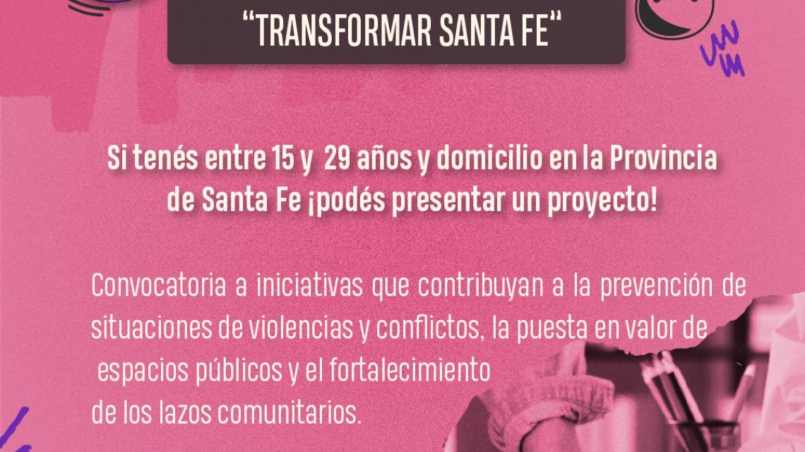 Santa Fe | Inscriben para presentar proyectos en ATR Juventudes