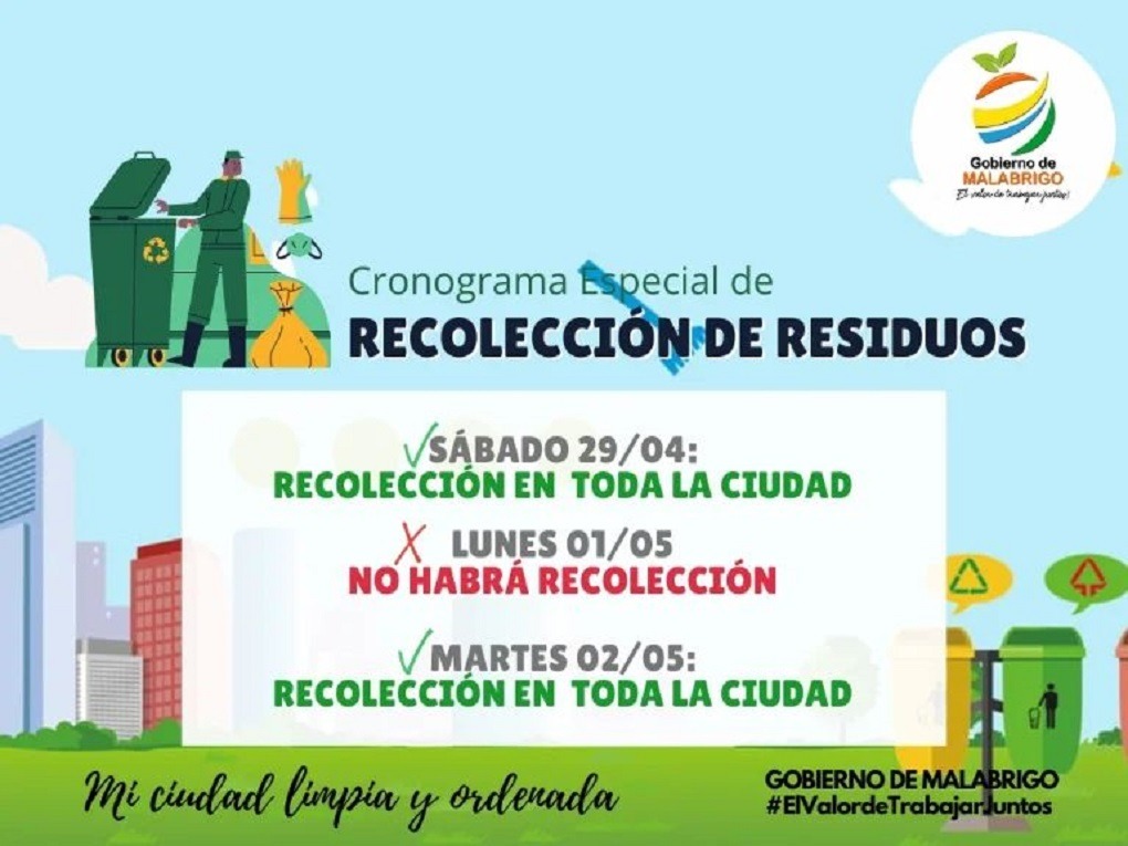 Malabrigo| Recolección de residuos para el feriado
