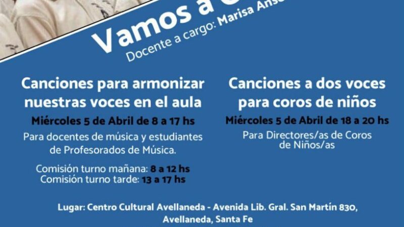 Avellaneda| Jornada de capacitación «Vamos a cantar»