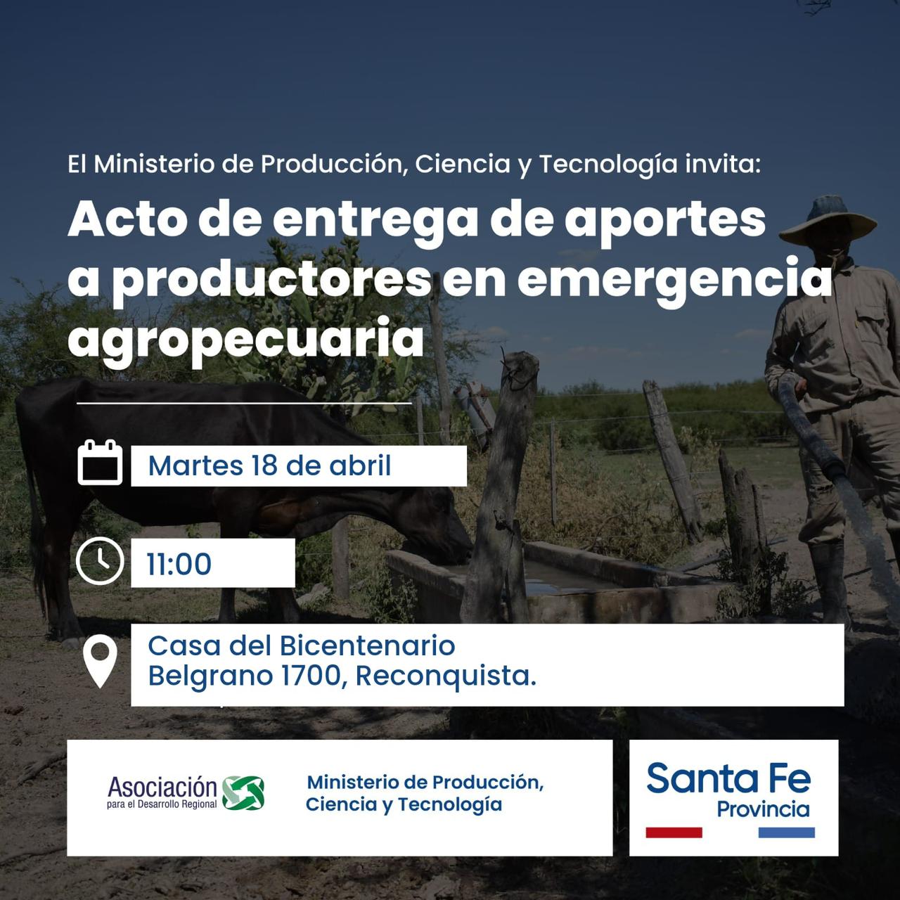 Santa Fe | Entregan aportes a productores afectados por sequía