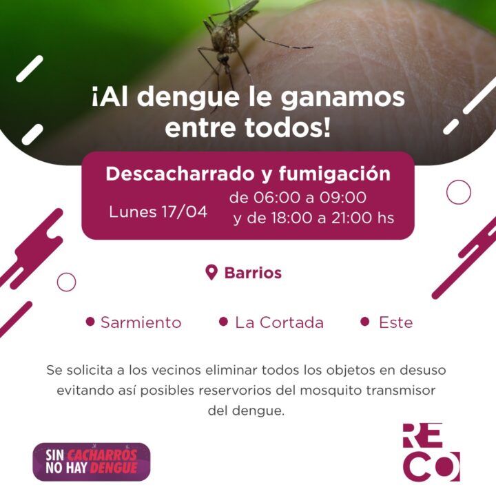Reconquista| Intensifican la fumigación espacial por el dengue