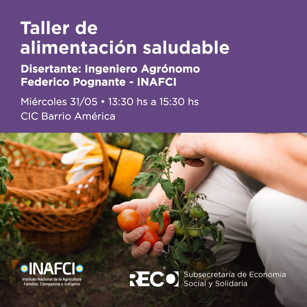 AGENDA | Taller de alimentación saludable en Reconquista