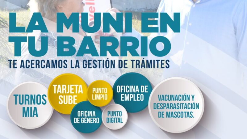 “La Muni en tu barrio” llega a Cooperación este viernes